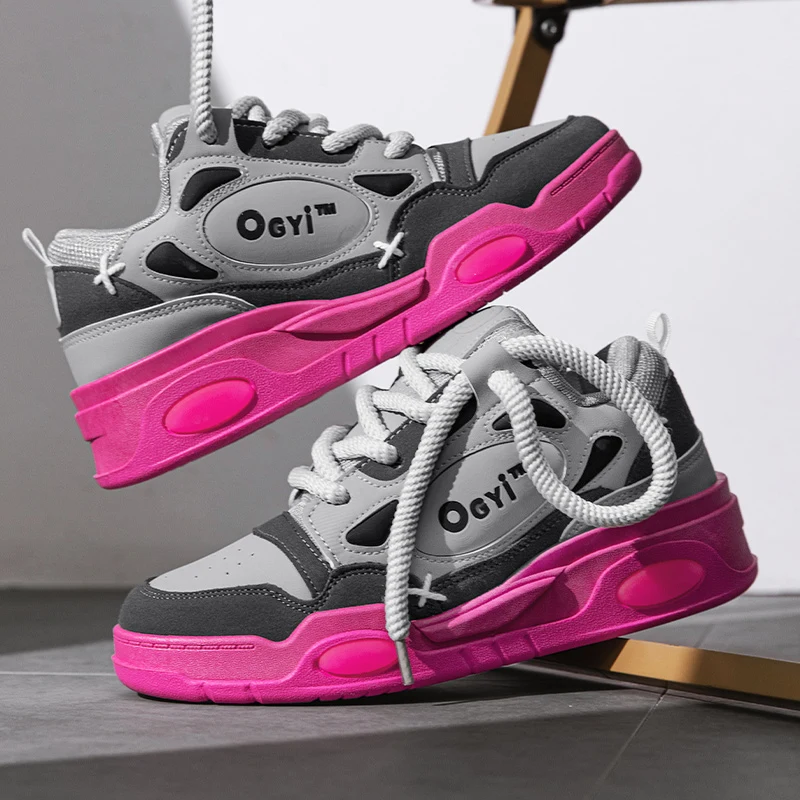 New Vintage Men's Sneakers Streetwear Hip Hop Skateboard Shoes Men Platform High top Sneakers Men Designer Shoes tenis masculino