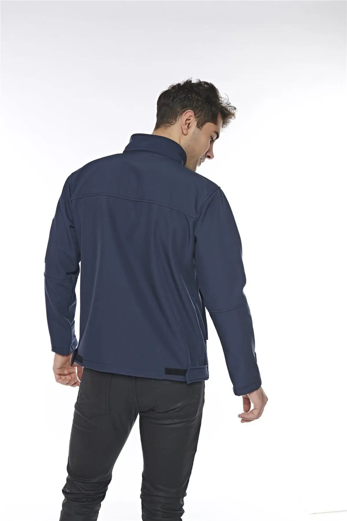 Men's Navy Blue will Wind Resistant Softshell Coat Lbh001