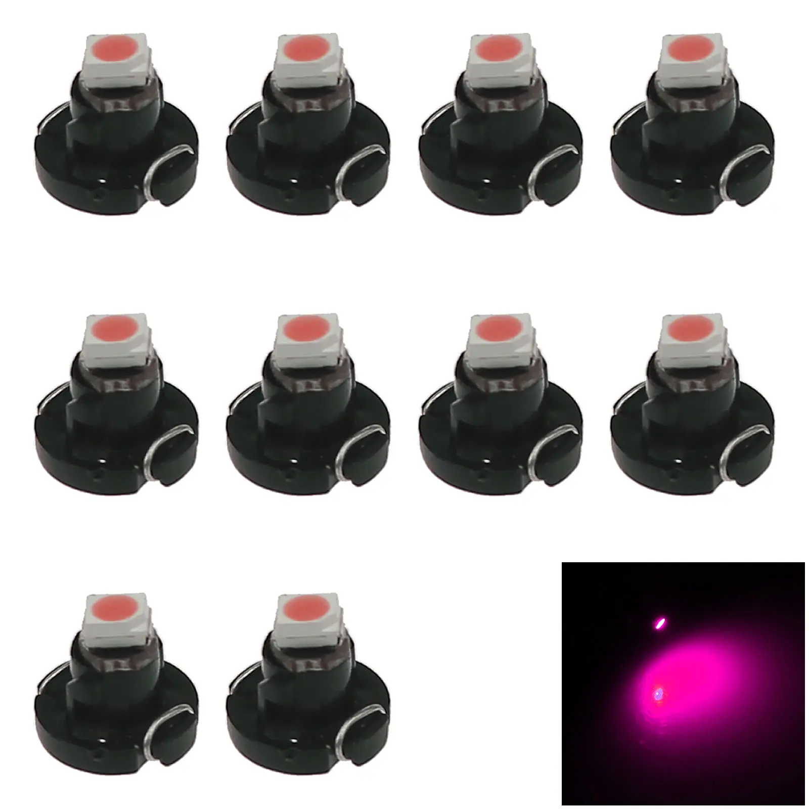 10x розовый RV T4.2 Blub NEO Dash Twist Socket HVAC приборная лампа 1 излучатель 1210 SMD СВЕТОДИОДНЫЙ