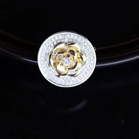 japanese and korean fashion two color rose small brooch mini cute small pin creative anti glare button clothing corsage