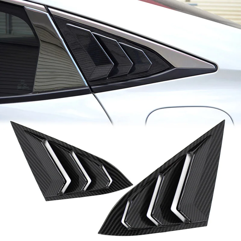 

Пара вентиляционных отверстий для задних боковых окон из АБС-пластика, подходит для Honda Civic 2016, 2017, 2018, 2019, 2020