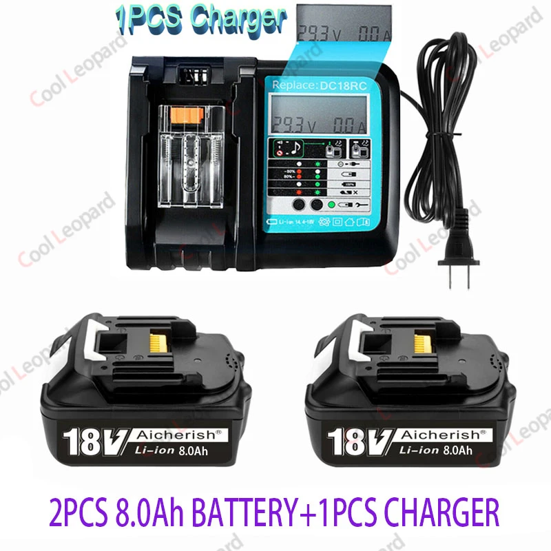 

100%Original 18V 8000 mAh Lithium Ion Charging Replaces For Makita 18V Battery BL1850 BL1830 BL1860 LXT400 Cordless Drill L50