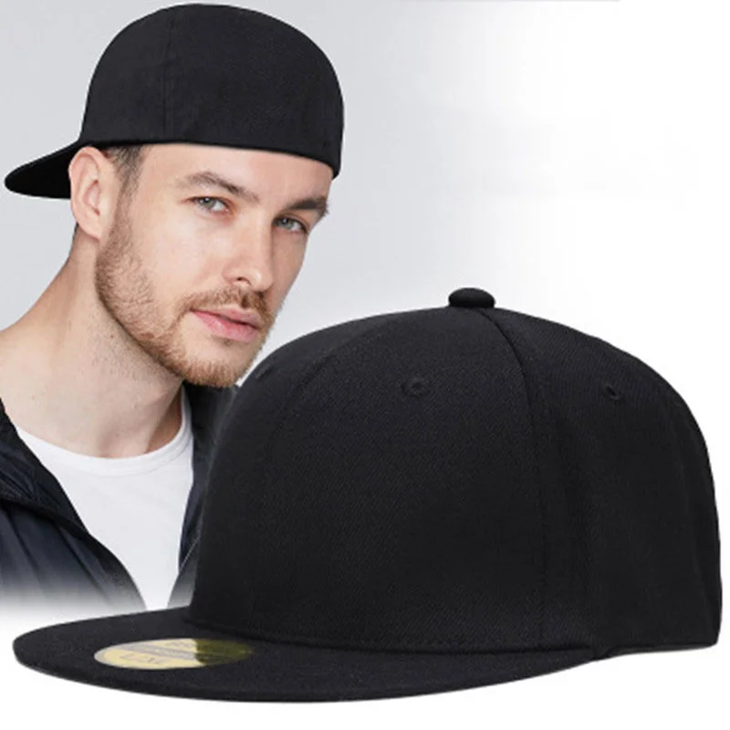 

2023 spring and summer new fully closed hat male hip hop hip-hop baseball cap after sealing flat-brimmed hat bald hat 57-60CM