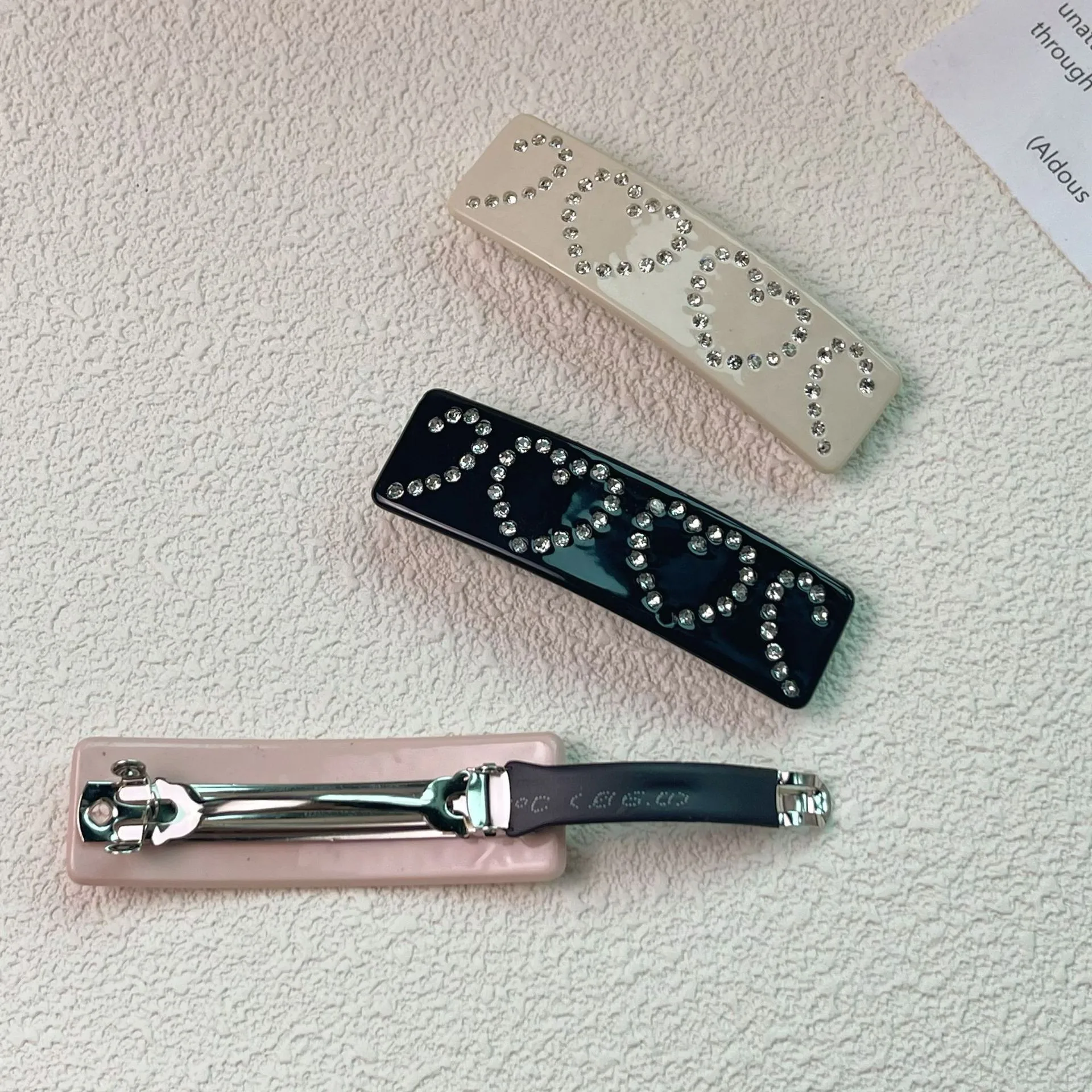 Новый водный бриллиант Love Edge зажим из ацетата модный милый и новый дизайн Sense