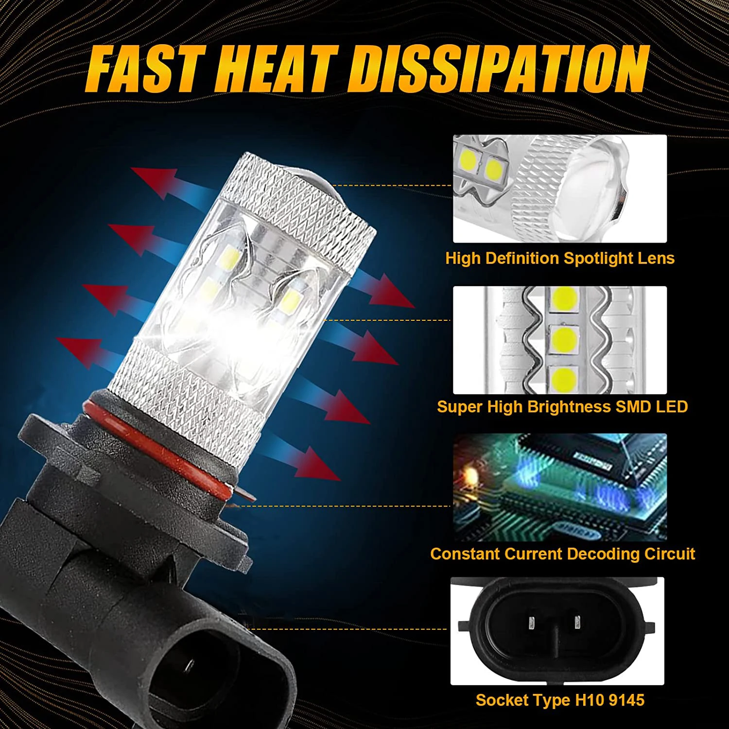 H11 9005/HB3 9006/HB4 H10 светодиодные противотумансветильник ры 3000K 6500K супер яркие или