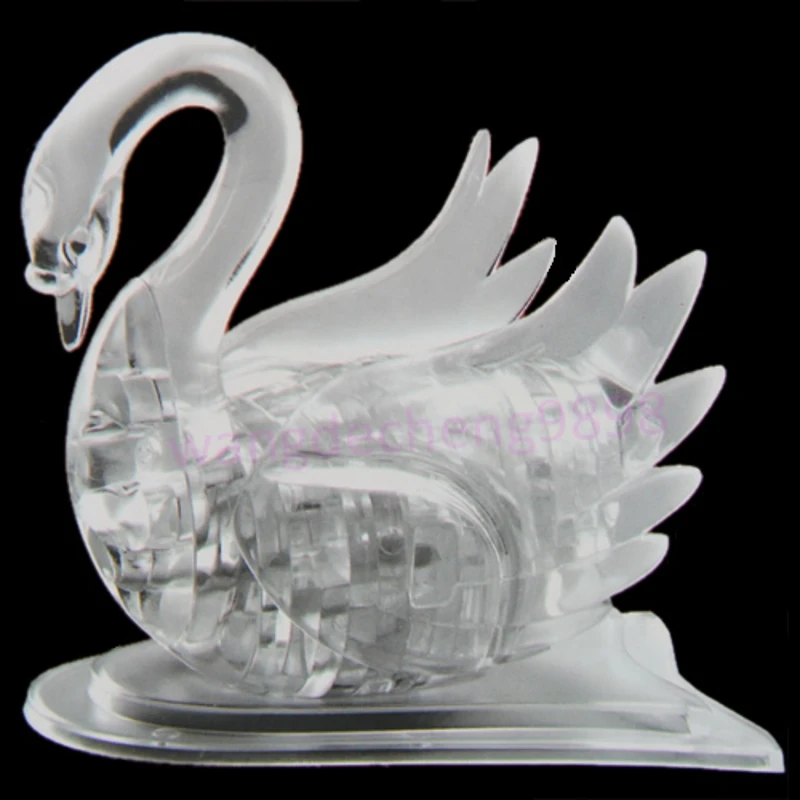 

Q6PD 3D Crystal Puzzle Jigsaw Model DIY Swan IQ Toy Furnish Gadget Gift Souptoy