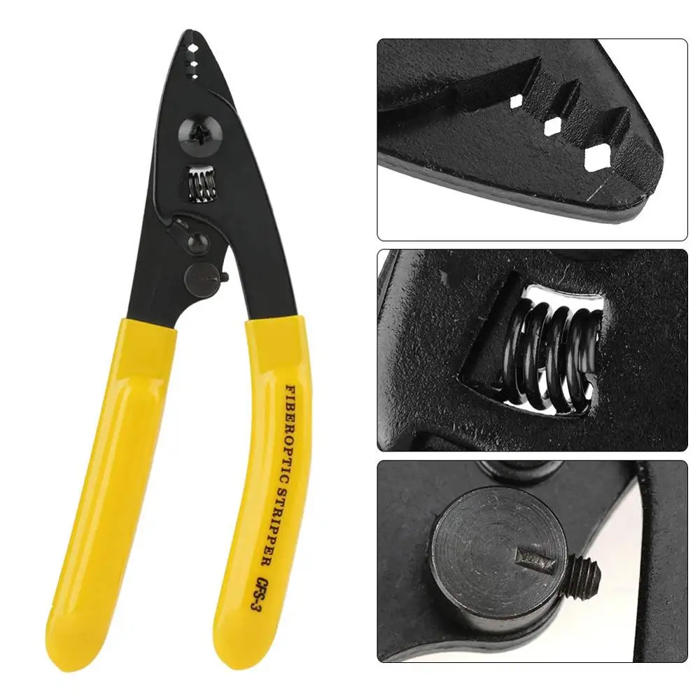 

FTTH CFS-3 Three-Port Fiber Optical Stripper Pliers Wire Strippers for Tools Optic Stripping Plier Tool