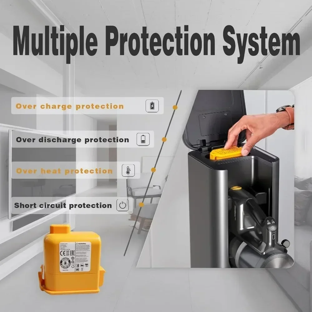 Новый аккумулятор 25.55V2.8Ah для LG Cord Zero A9 Series (A9 + PLUS A905M A907GMS MAX A9MASTER2X A958/SK/SA) EAC63758601