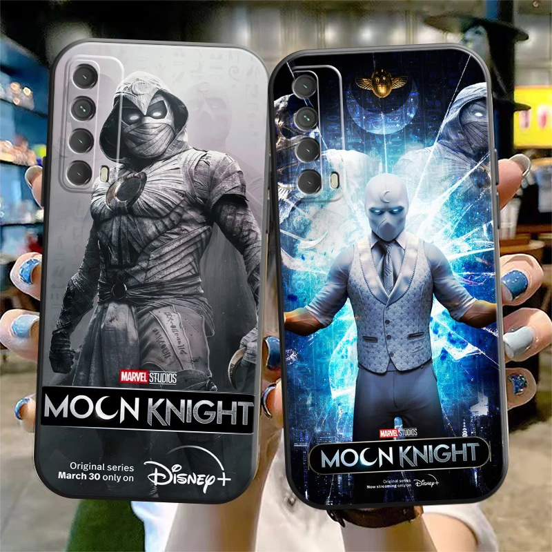 

Marvel Logo Moon Knight Phone Case For Huawei Honor 10 V10 10i 10 Lite 20 V20 20i 20 Lite 30S 30 Lite Pro Liquid Silicon