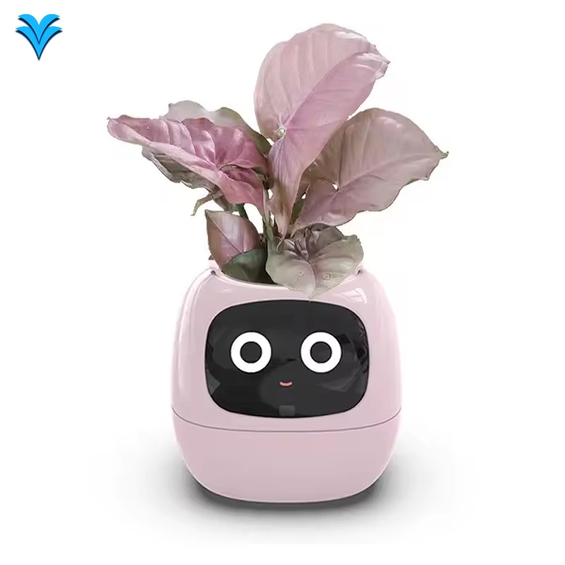Фото LVY Smart Plant Pet Умная ваза Автоматическое водопоглощение Пластиковая смола Круглый USB горшок для комнатных растений №3