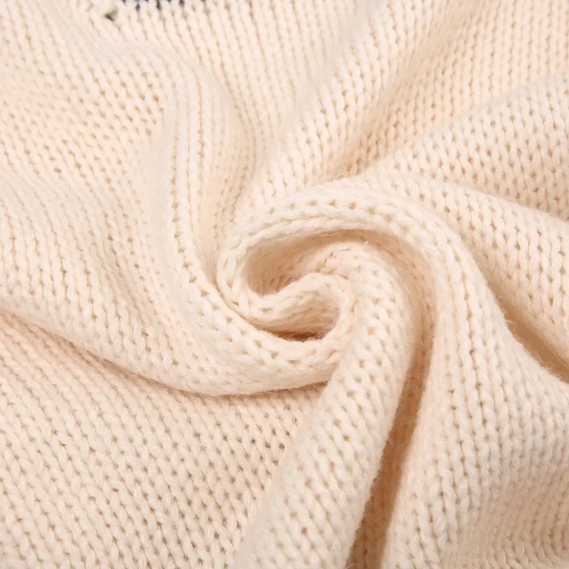 Y2K дизайн чувствительность цвет блокирующий вязаный пуловер рубашка уличная