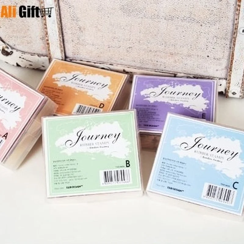

Памятная почтовая марка 6 шт./лот, 6 комбинаций, альбом для путешествий, скрапбукинг, резиновый тамп для свадьбы, пометка для путешествий, под...