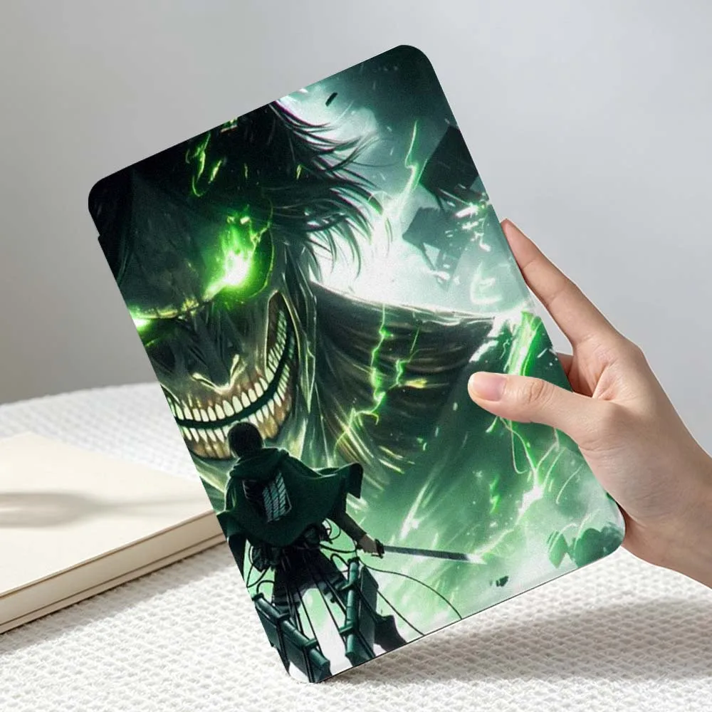 Фото Атака Титанов для Apple iPad Air Mini Pro 12-го 11-го поколений 11 13 12.9 9-го поколения 360 градусов °   Чехол для планшета с вращающимся держателем для ручки, мягкий №1