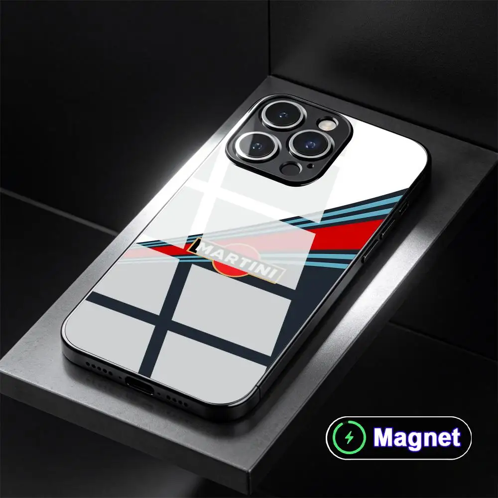 Фото Модный чехол для телефона M-Martinis Glass Magnet для iPhone 17 16 15 14 13 12 11 Air Pro Max Plus Mini, цветной №4