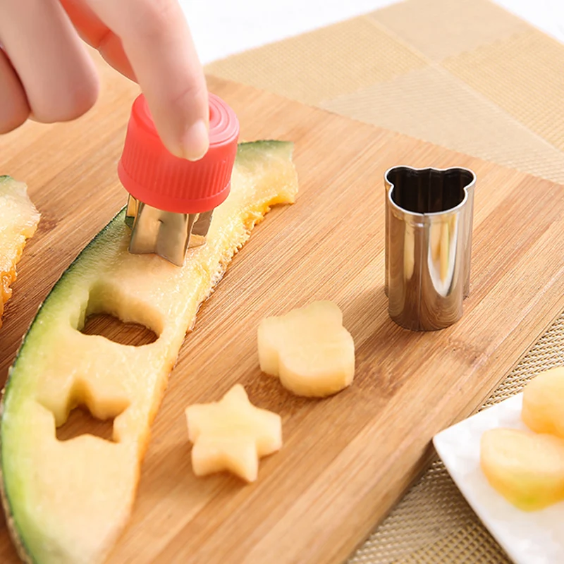 

Нож для резки овощей в форме сердца, пластиковая ручка, портативные инструменты для готовки, нержавеющая сталь, нож для резки фруктов, кухон...