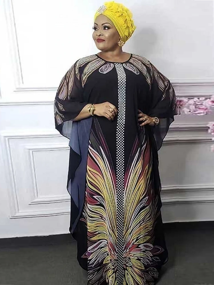 

New African Dresses For Women Vetement Femme Dashiki Print Africa Maxi Dress African Clothes Dashiki Ankara Dresses Ladies 2023