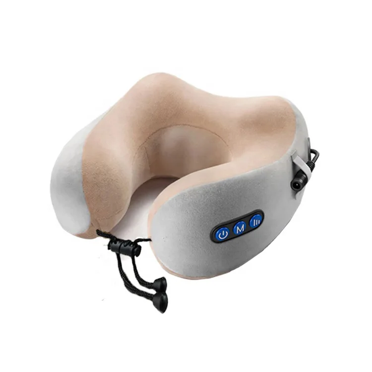 

U Shaped Kneading Neck Massage Travel Pillow Car And Home Massage Pillow Rechargeable Massage Pillow