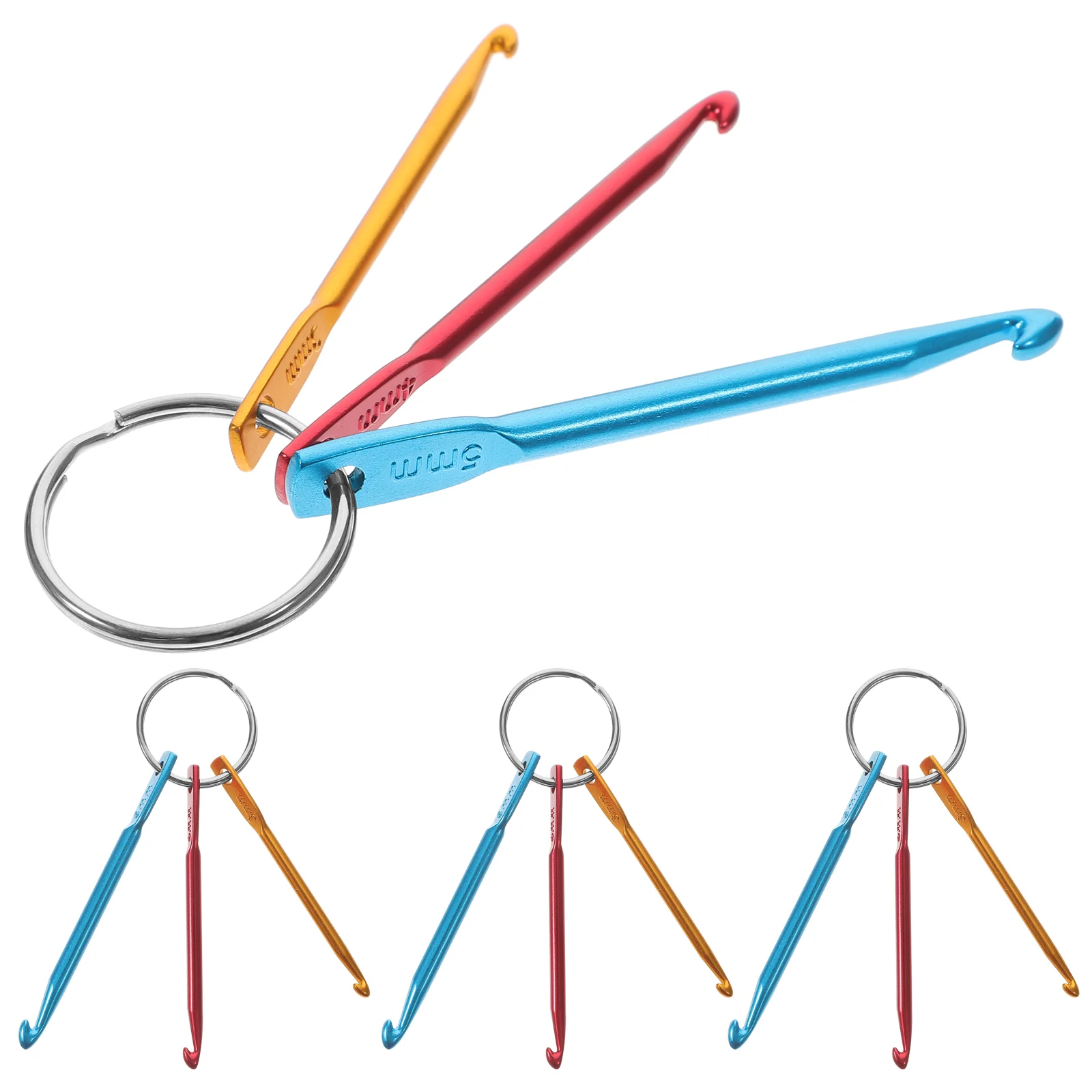 4 шт. крючок для ключей алюминиевый инструмент портативный плетения пряжи