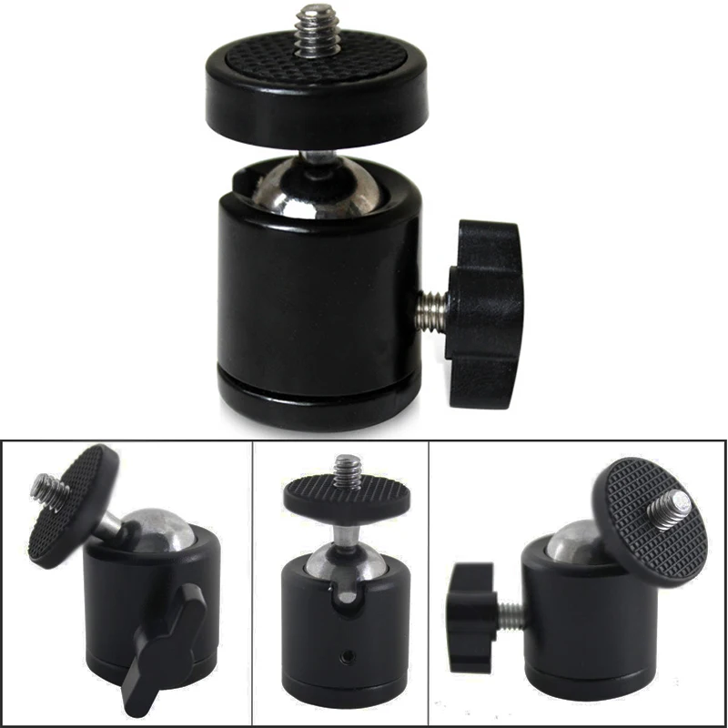 

1pc Ball Head For Camera Tripod LED Light Flash Tripod Bracket Holder Mount 1/4 Hot Shoe Adapter Cradle