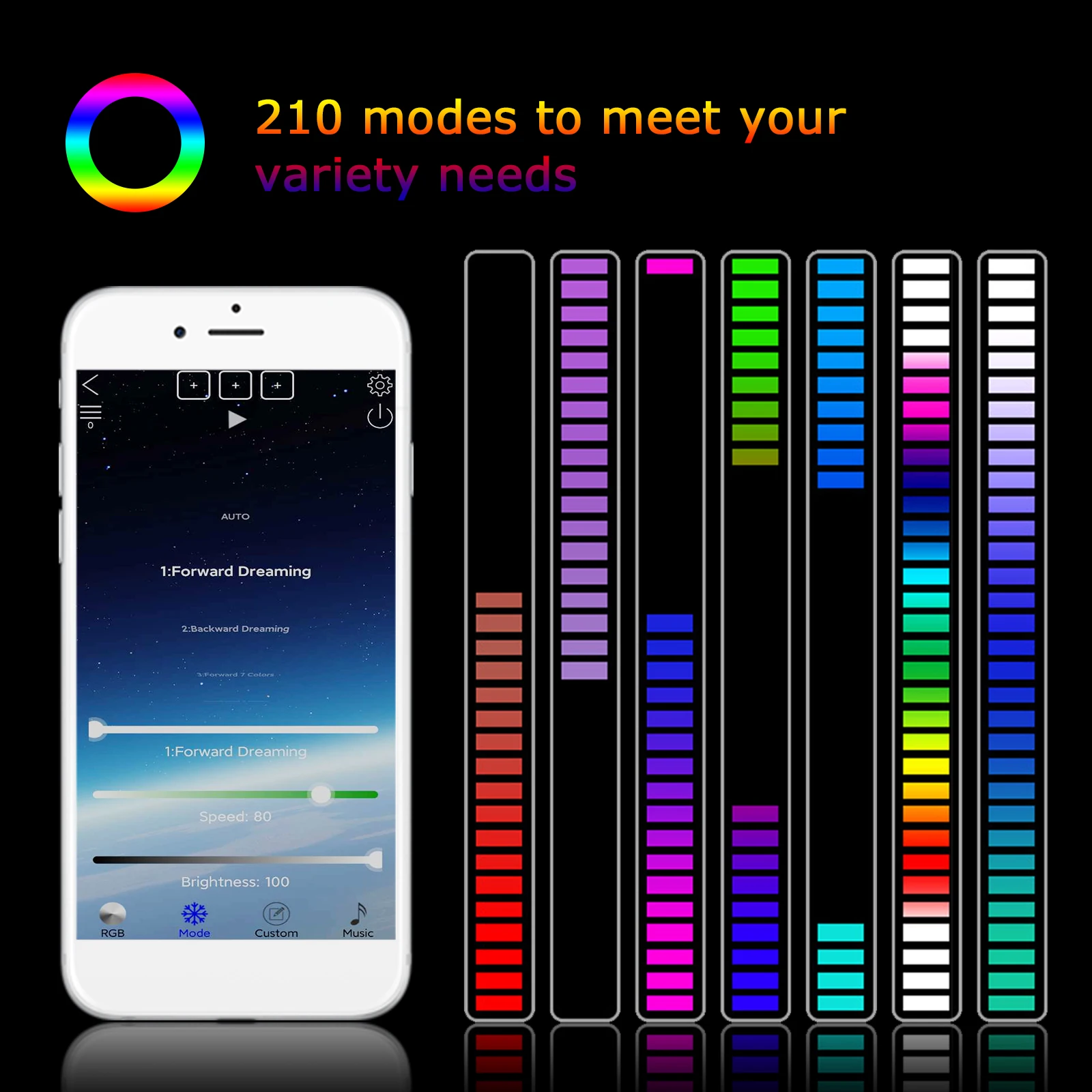

NEW RGB Music APP Sound Control LED Light Pickup Rhythm Ambient Atmosphere Lamp Backlight Night Light For Bar Car Home Decor