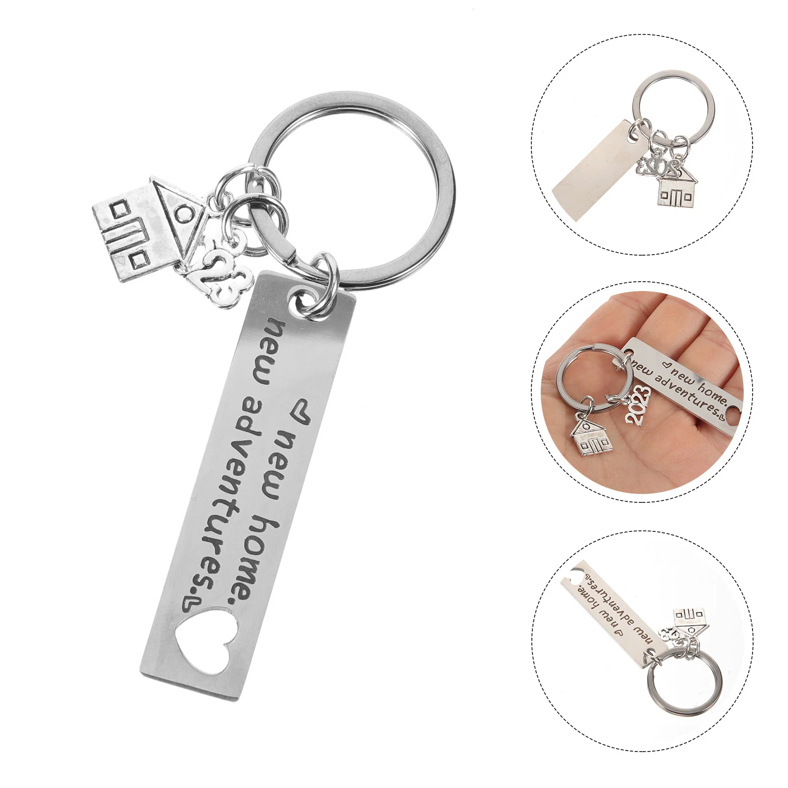 

Creative New House Keyring Housewarming Keychain Home Key Ring Pendant