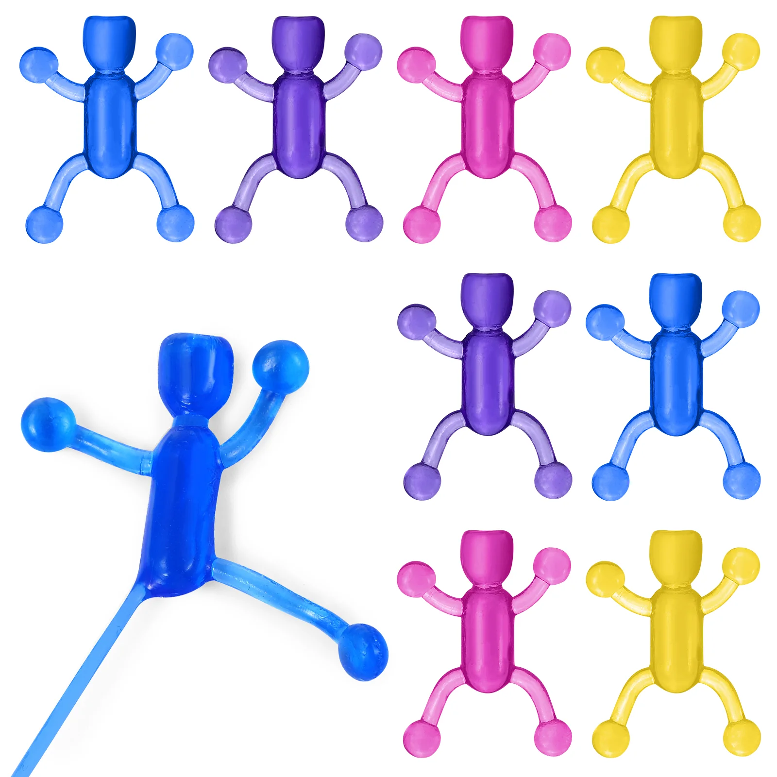 

30 Pcs Villain Vent Toy Stretchy Bendable Man Pulling Tumbler Sensory Fidget Anti Anxiety Creative Tpr Toys Child