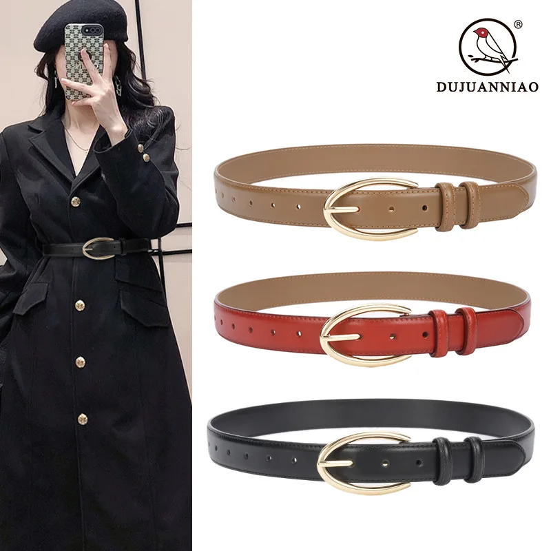 Luxury women's leather belt fashion women's belt pavement accessories belt