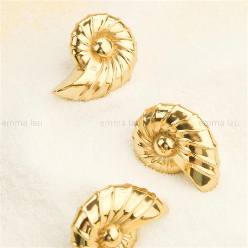 Золотая Ручка для мебели ручка ящика Твердые Латунные круглые ручки в форме