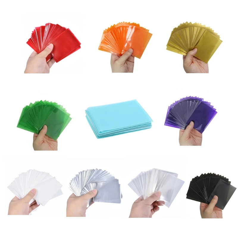 

100pcs Colorful Back Card Sleeves Magic Board Game Tarot Card Protector