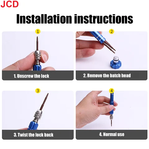 JCD Многофункциональный набор отверток 5 в 1, отвертка для разборки, шлицевая крестовая отвертка с цветком сливы, компьютерные очки, обслуживание часов