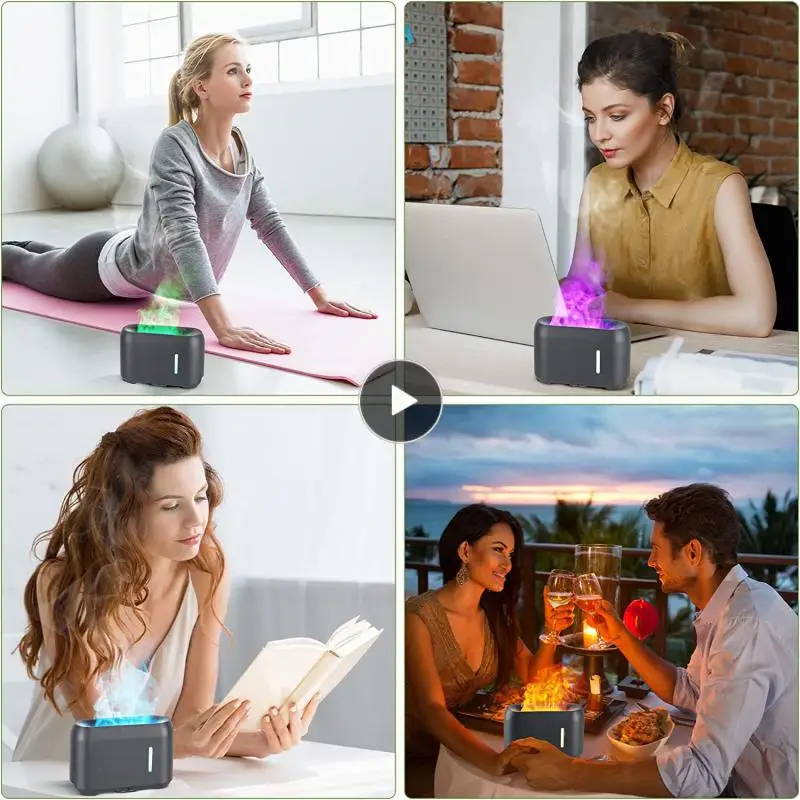 

Universal Flame Diffuser Household Car Office Bedroom Cool Mist Maker Simulation Flame Diffuser Home Accessories