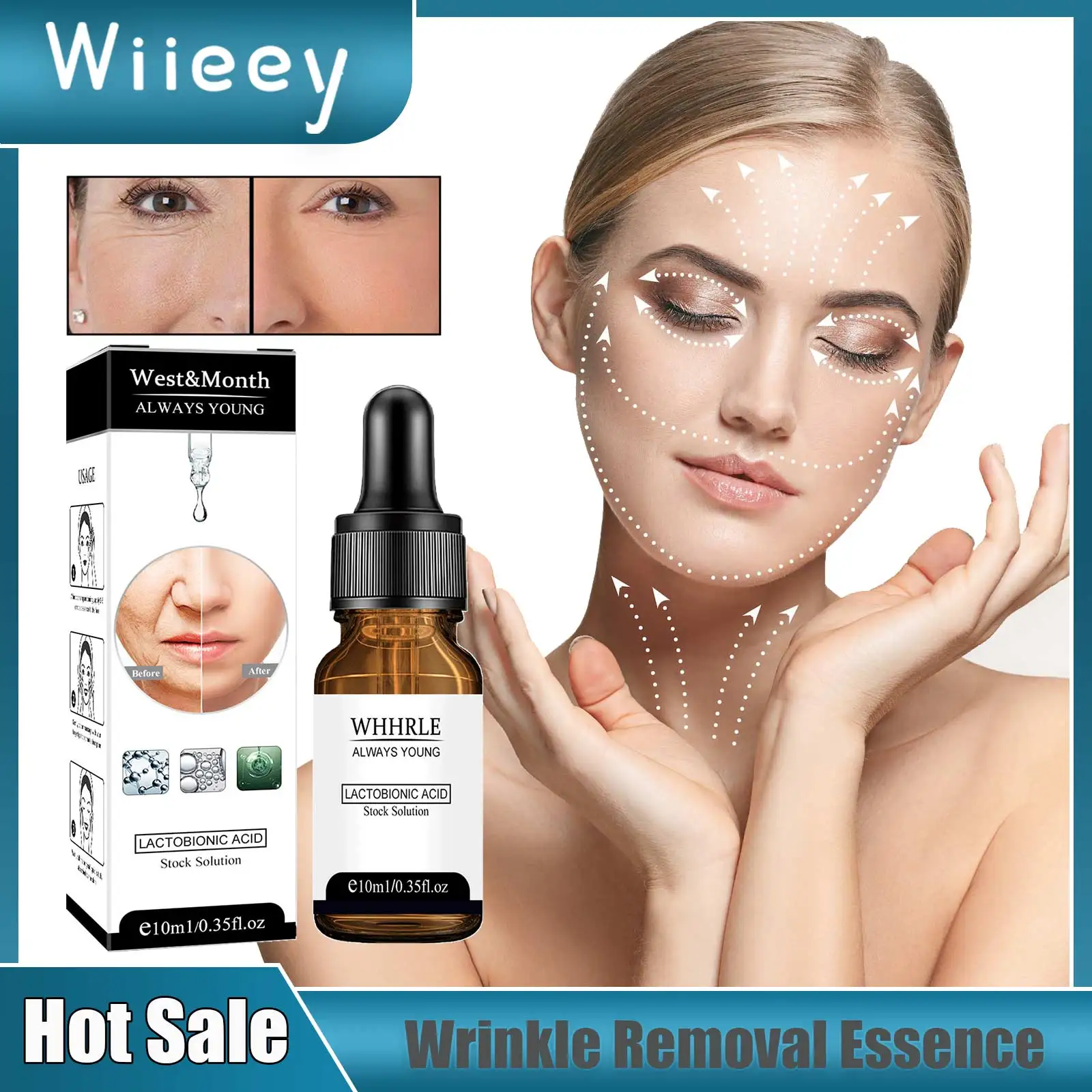 

Wrinkle Remover Face Serum Shrink Pores Brightening Lifting Fade Fine Lines Dark Spots Firming Anti-aging Whitening Skin Essence