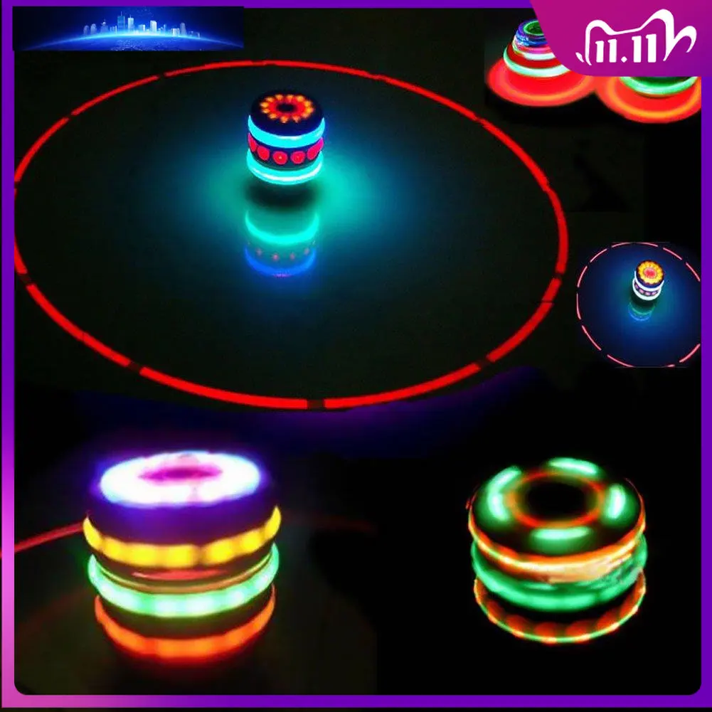 

Музыкальный гироскоп прижимной верх, Забавная детская игрушка, Классический НЛО гироскоп, лазерная цветная вспышка со светодиодный светил...