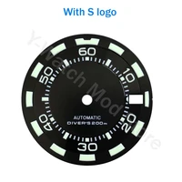 2022 new dial watch accessories modified 28 5mm green luminous suitable for nh35 automatic movement watch