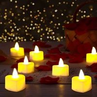10pcs flameless led candles light battery operated colorful led flicker tealight candles for wedding birthday party decoration