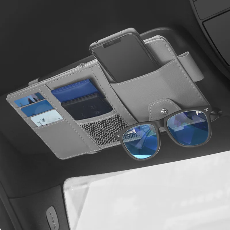 

Car Styling Visor Organizer Auto Sun Visor Storage Pouch Car Organizer Sunglasses Holder Card Organizer Ticket Pocket Pen Holder