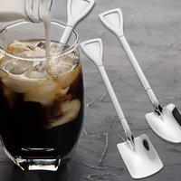 124pcs creative coffee spoon shovel spoons stainless steel teaspoons for ice cream dessert scoop tableware cutlery set