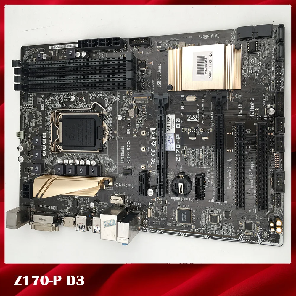 100% Working Desktop Motherboard Z170-P D3 ATX LGA1151 DDR3 Z170 Fully Tested Good Quality