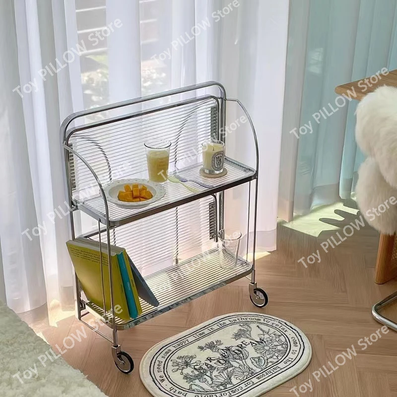 Современный компактный акриловый боковой столик в скандинавском стиле с