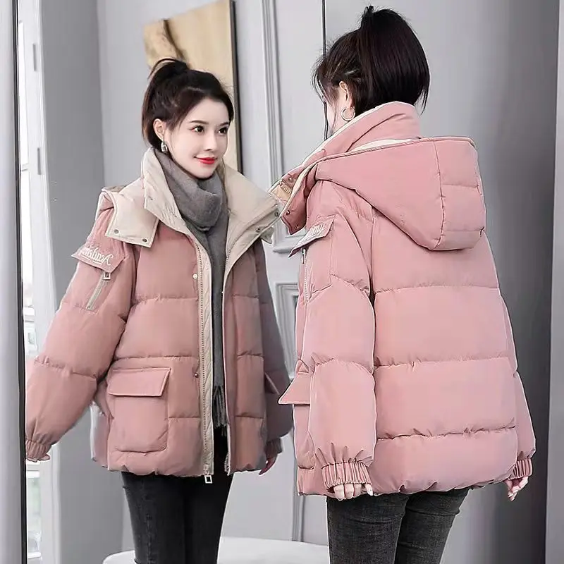 Down cotton-padded jacket women's autumn and winter wear new cotton-padded jacket short style padded jacket thick bread jackets