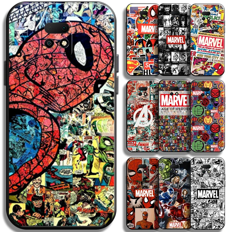 

Marvel Avengers Logo Comics For Xiaomi Redmi 10X Pro 5G 10X 4G Shockproof Funda Carcasa Liquid Silicon Shell Soft Back Cases