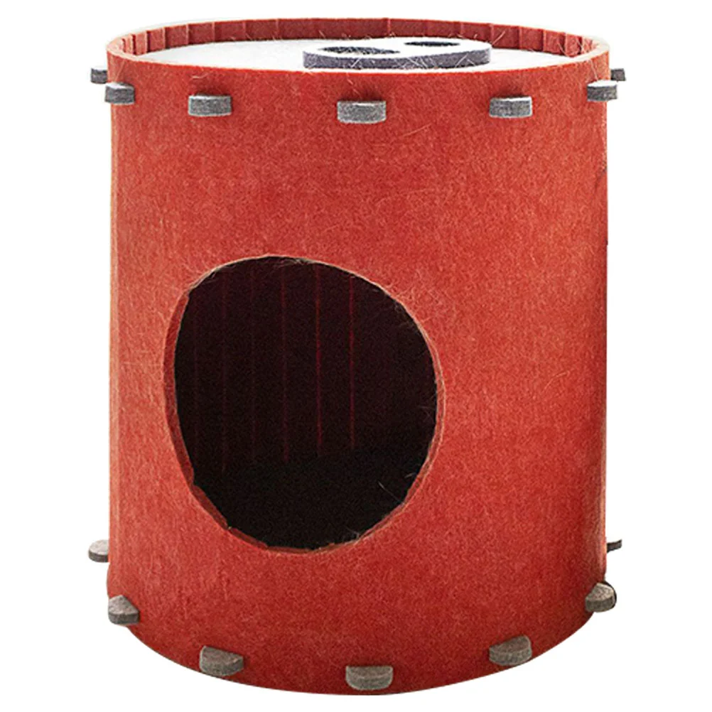 

Домик для котят, съемное гнездо для домашних животных, теплая кровать, домик в форме бочонка, Лежанка для кошек