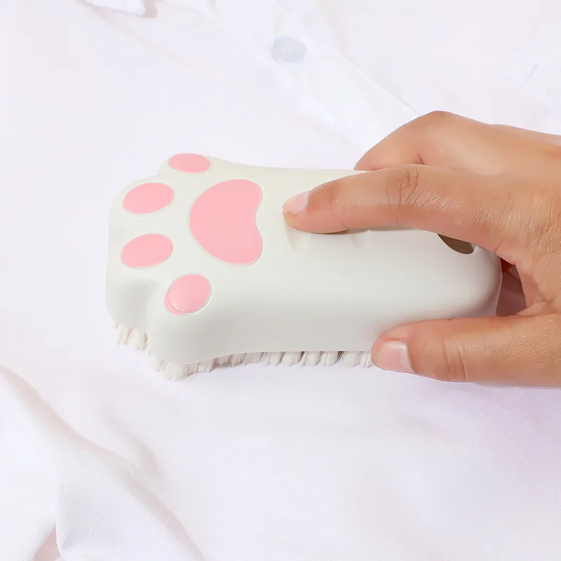 

1PC Cat Paw Cleaning Brush Shoes Brush Soft Bristles Brush Kitchen Hand-held Cleaning Brushes Laundry Household Cleaning Tool