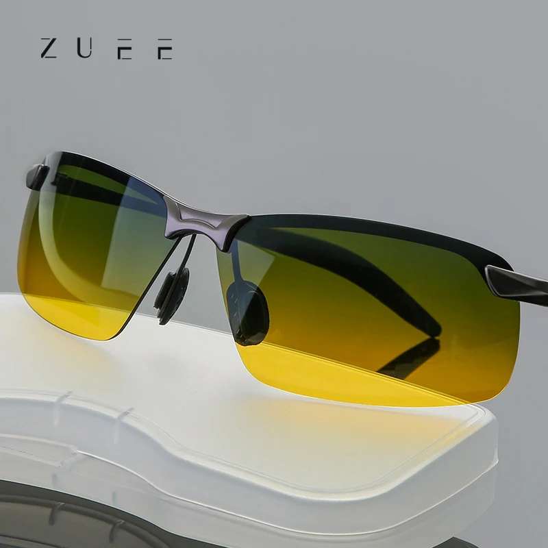 

ZUEE Photochromic Sunglasse Men Polarized Driving Chameleon Glasses Male Change Color SunGlasses Day Night Vision Driver Eyewear