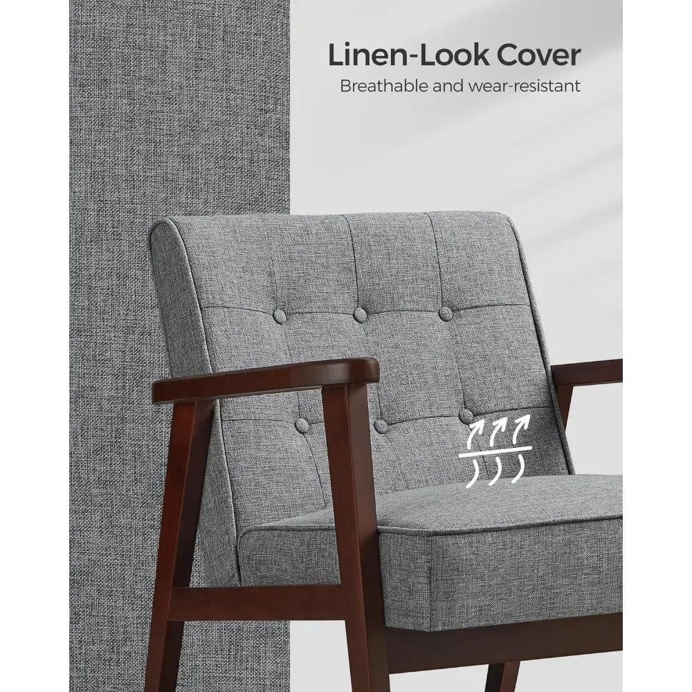 Стул для отдыха современное кресло середины века с подлокотниками и ножками из