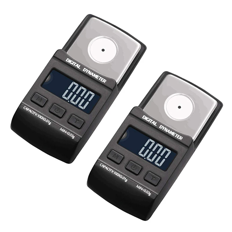 

2X Professional High Precise Digital Turntable Force Scale Gauge Arm Load Meter LCD Backlight 100G/0.01G