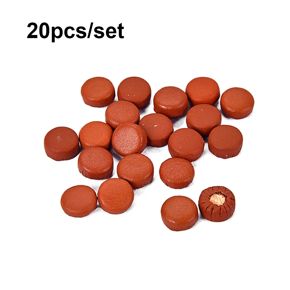 

20 Pieces Saxophone Pad 10mm Portable Leather Mini Sax Musical Instruments Replaceable Pads Repair Parts Supplies