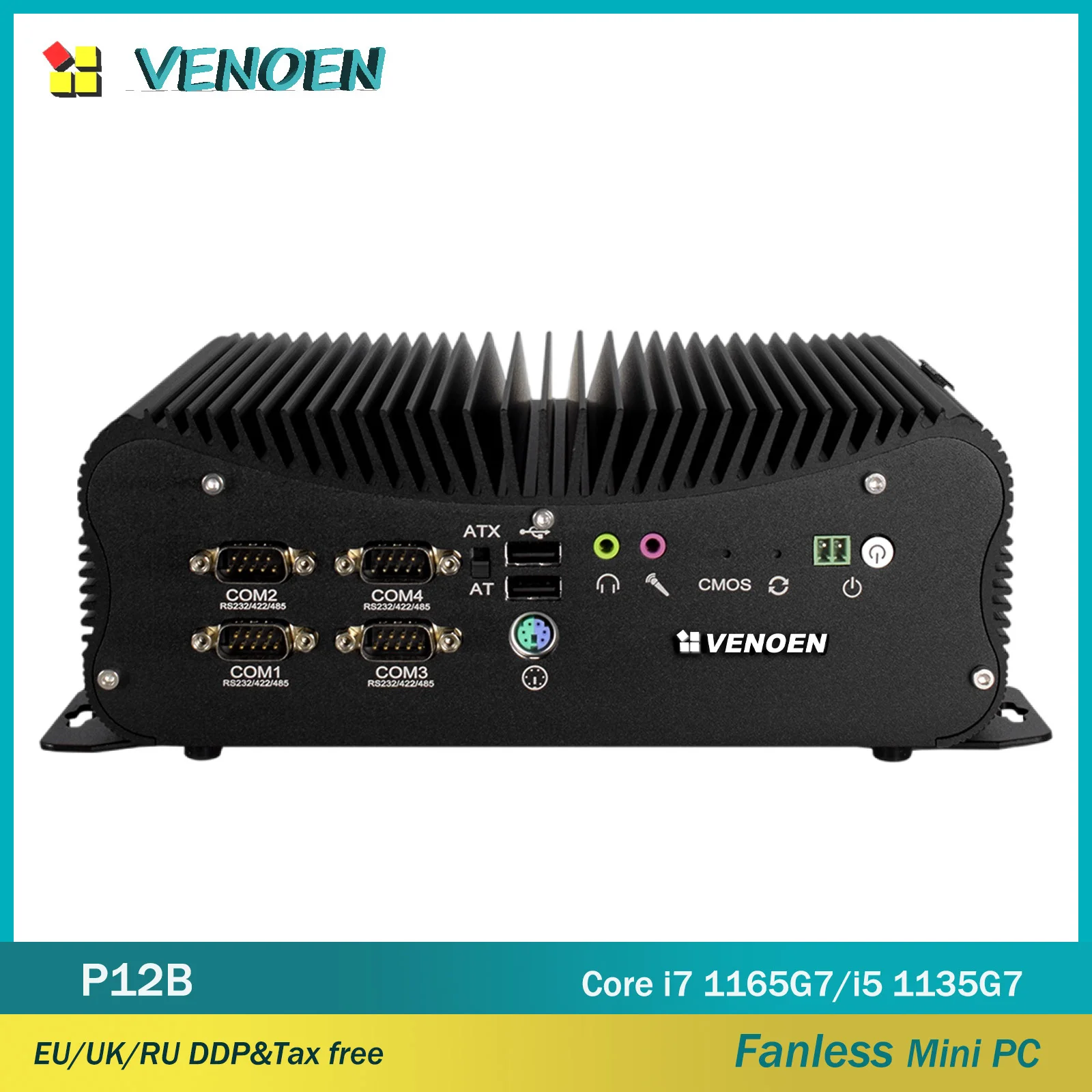 

Fanless Mini PC Core i7 1165G7 i5 1135G7 GPIO 2*I225 2.5G LAN Industrial Rugged Computer 4*USB HDMI VGA 4G LTE WIFI AT Switch