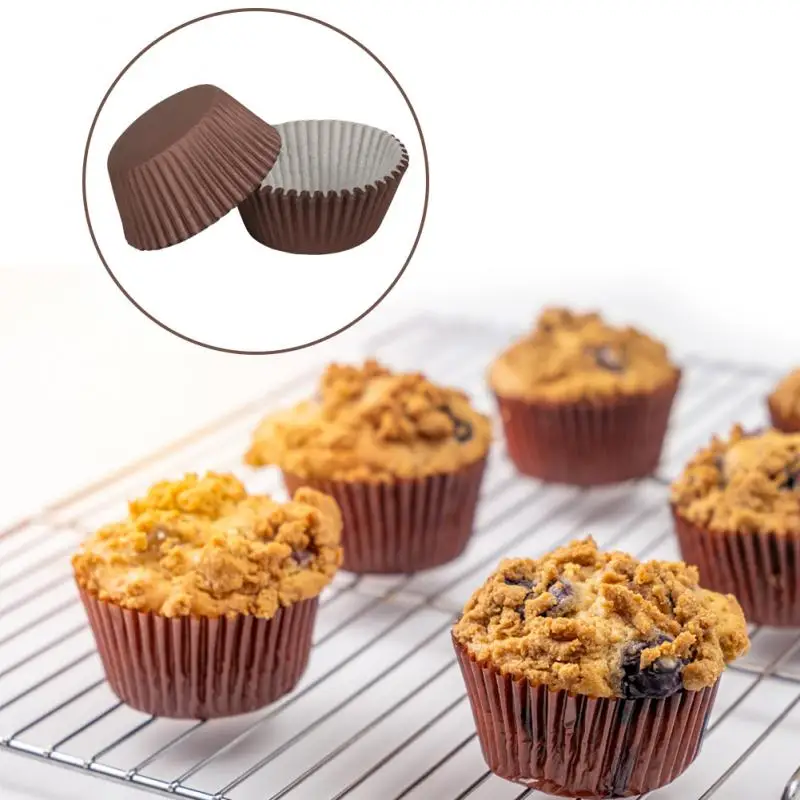 

100Pcs Hot Cake Decorating Baking Supplies Rolled Muffin Paper Cup Coated Cake Snack Cupcake Wedding Party Kitchen Accessories
