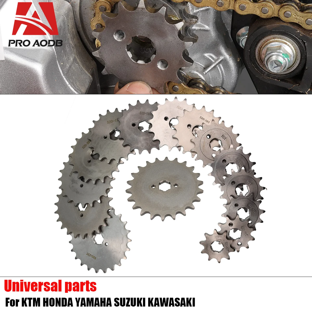 Передняя Звездочка двигателя для квадроциклов внедорожников 520 # Chain 20 мм 10T 11T 12T 13T